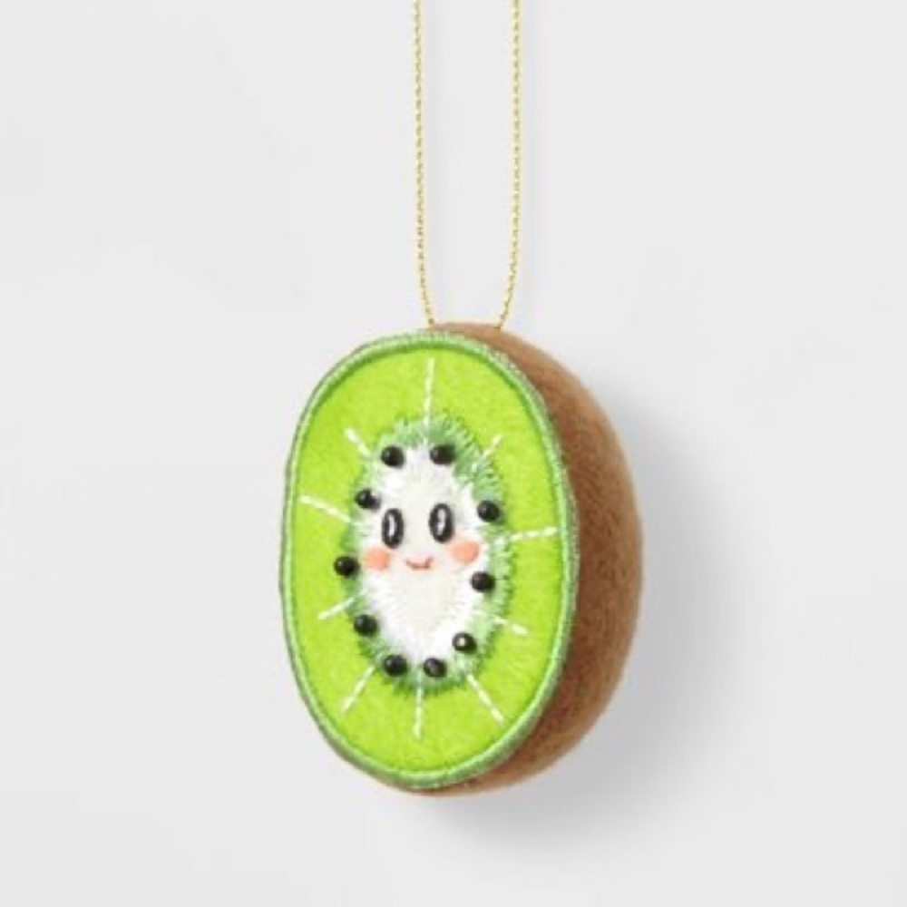 Fabric Kiwi Christmas Tree Ornament nwt